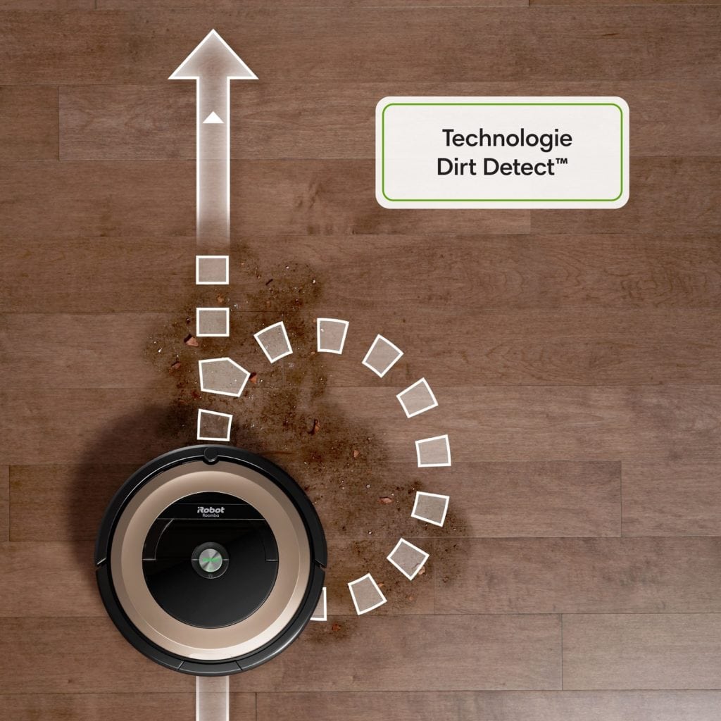 Technologie Dirt Detect du Roomba 891