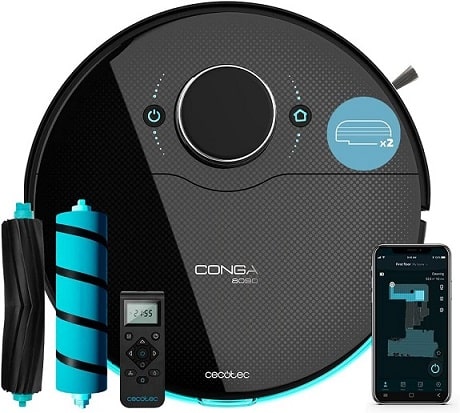 Aspirateur robot Conex avec télécommande.